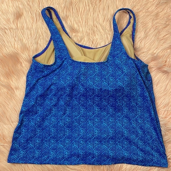 L.L Bean Blue Swim‎ Tank Top Woman’s Size 18 - Picture 2 of 4